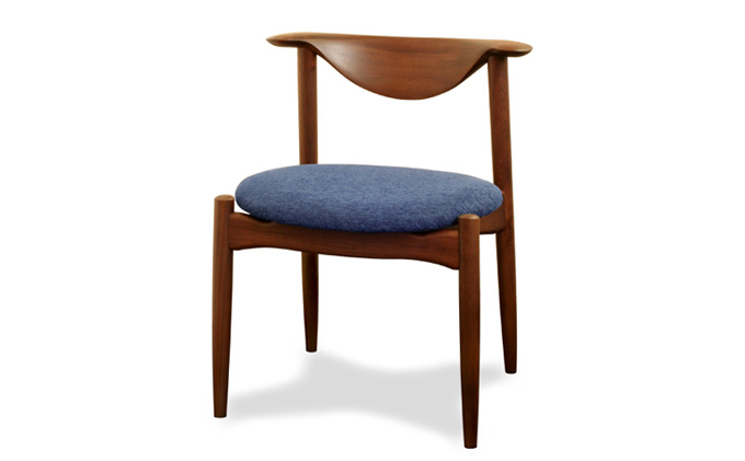 起立木工 YOLK チェア ブラックウォールナット/プルシアン207/ウレタン塗装 椅子