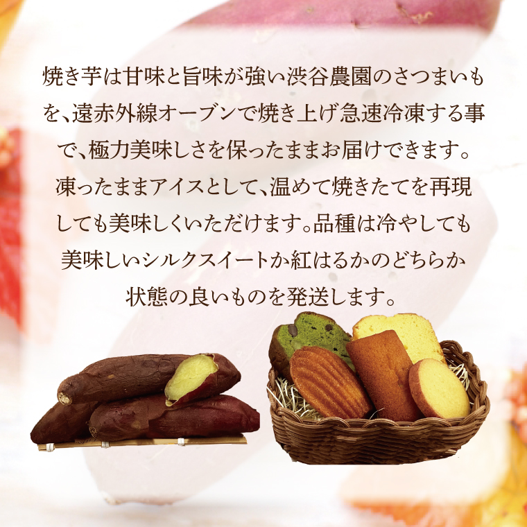 茨城県行方市のふるさと納税 EI-4　焼き菓子・5色のミニモンブラン・行方産焼き芋・2種のモンブランセット