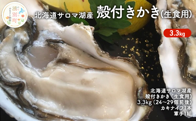 【国内消費拡大求む】先行予約 北海道サロマ湖産　殻付きかき 生食用 3.3kg