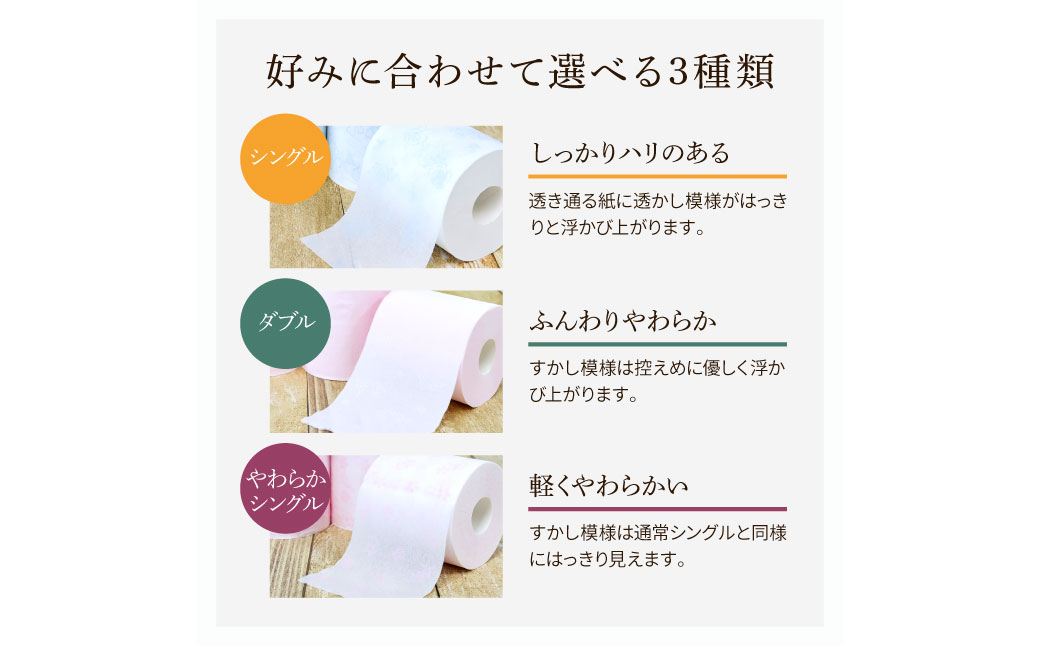 ハヤシの白花シングル ３０ロール入り トイレットペーパー シングル 柄 花柄 すかし模様 まとめ買い 日本製 高級 トイレペーパー おしゃれ かわいい  贈答 日用品