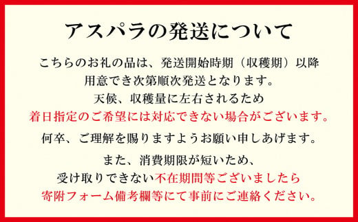 北海道江差町のふるさと納税 《夏アスパラ早期受付中》北海道江差町産 アスパラガス 2kg　L～2Lサイズ　朝採り　農家直送　太いのに、やわらかい！　甘くて、ジューシー！　食べ応えばつぐん！　グリーンアスパラガス