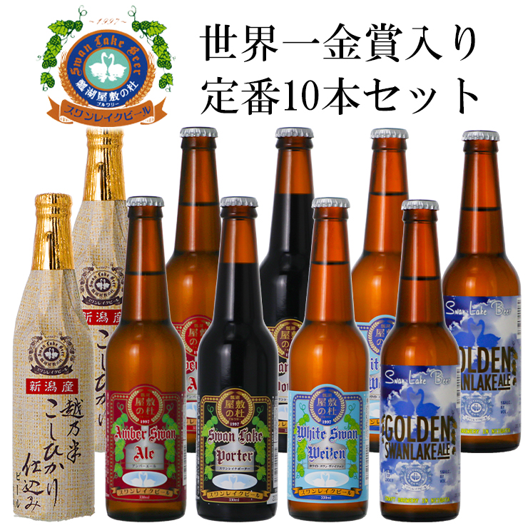 新潟県阿賀野市のふるさと納税 スワンレイクビール 定番 10本セット 1S04018
