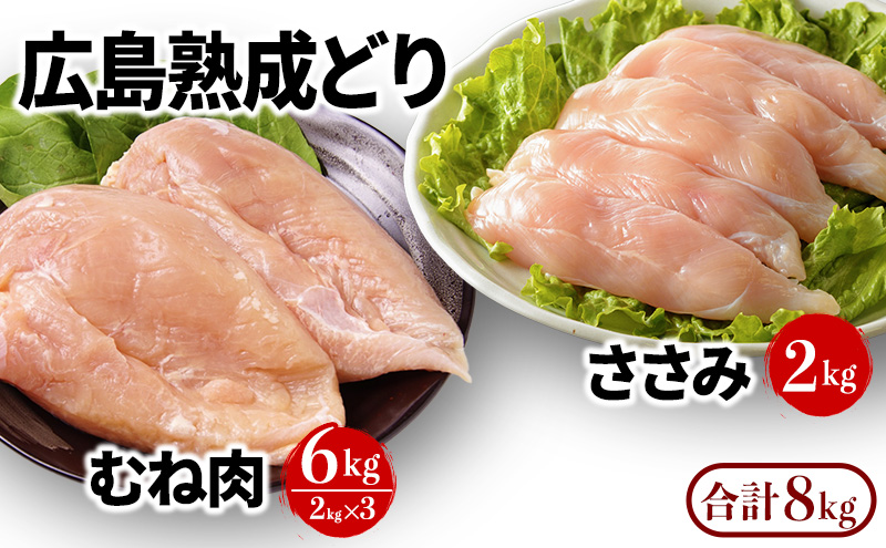 鶏肉 セット 広島熟成どり 8kg ( む