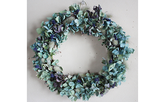 手作りキット ドライフラワーあじさいのリース 北海道上富良野町 セゾンのふるさと納税