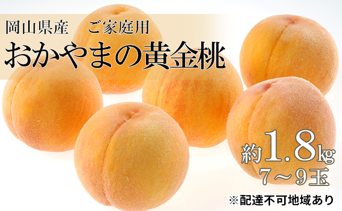桃 2024年 先行予約 ご家庭用 おかやま の 黄金桃 約1.8kg（7～9玉） もも モモ 岡山県産 国産 フルーツ 果物