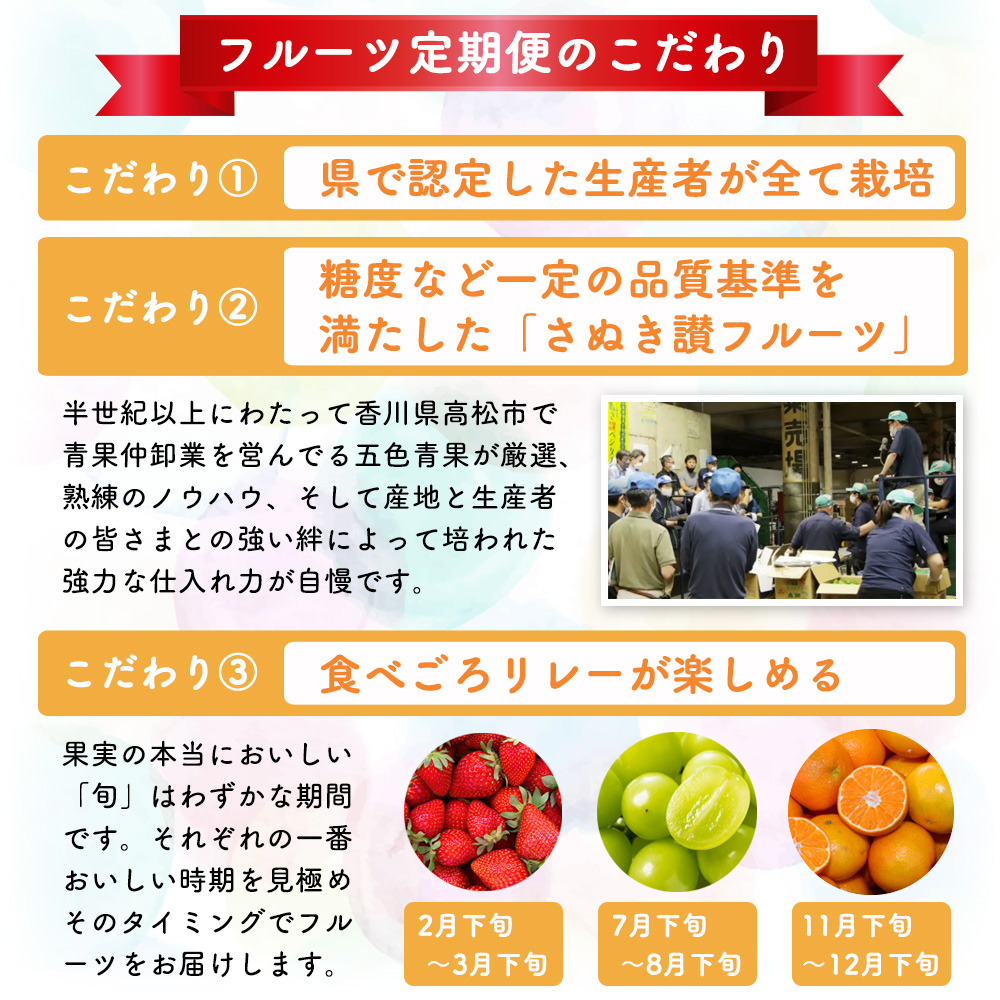 香川県東かがわ市のふるさと納税 讃岐の フルーツ 年3回 定期便
