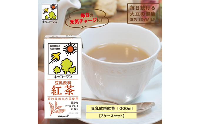 岐阜県瑞穂市のふるさと納税 キッコーマン紅茶1000ml　3ケースセット