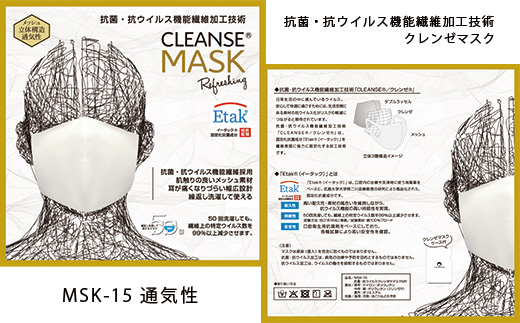 【Sサイズ】クレンゼマスク1枚 通気性 洗えるマスク