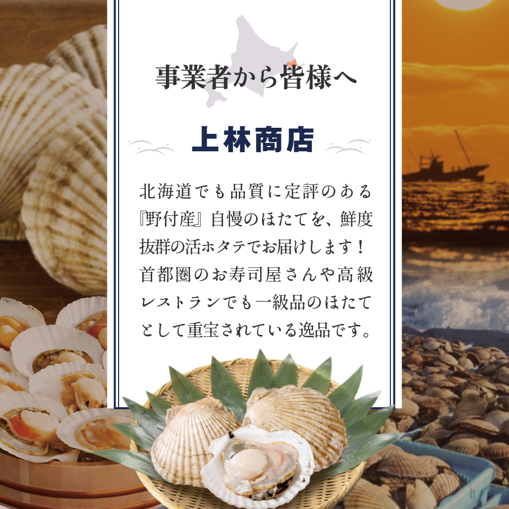 【先行予約】ジャンボ活ほたて 4kg相当 7～12枚入り＜朝どり新鮮出荷!＞【KN0000002】|上林商店