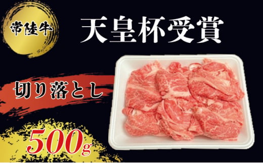 【茨城県常総市】【天皇杯受賞】常陸牛 切り落とし500g
