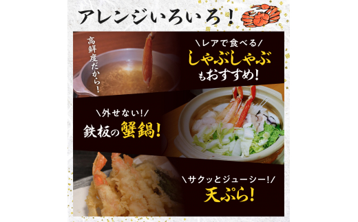 北海道登別市のふるさと納税 絶品　生ずわいがに　足むき身　500g　かにしゃぶ 年末年始 お歳暮 正月 ギフト 2025