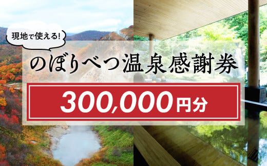 【北海道登別市】のぼりべつ温泉感謝券300,000円分