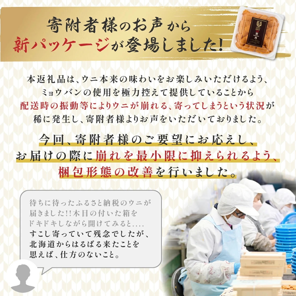 北海道登別市のふるさと納税 極上 エゾバフンウニ 100g（パック詰）