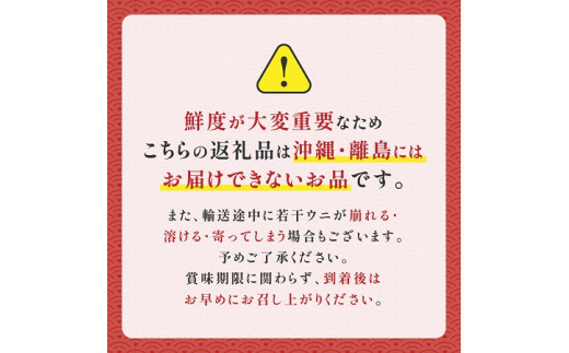 北海道登別市のふるさと納税 極上 エゾバフンウニ 100g（パック詰）