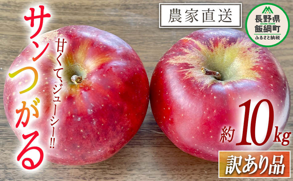 りんご サンつがる 訳あり 10kg 令和7年度収穫分 沖縄県への配送 りんご サンつがる 訳あり 10kg 令和7年度収穫分 沖縄県への配送