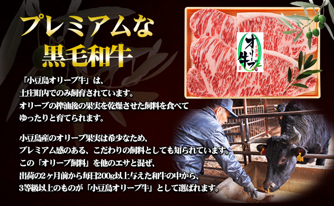 香川県土庄町のふるさと納税 小豆島オリーブ牛 サーロインステーキ(180g×2枚)