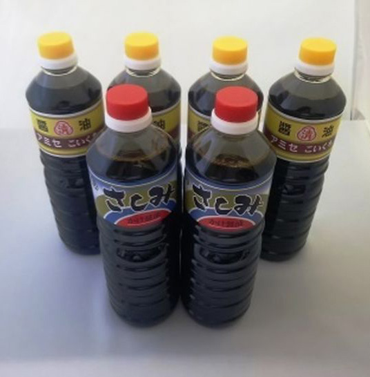 【和歌山県有田郡湯浅町】A6014n_こい口醤油 1L×4本 さしみ用かけ醤油 1L×2本セット【しょうゆ 濃口醤油 こいくち 刺身 さしみ】