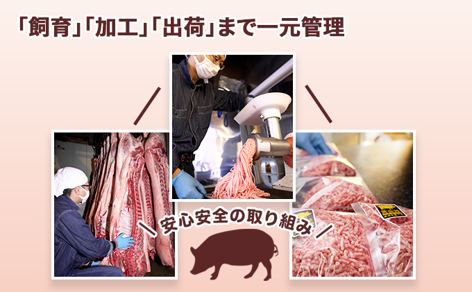 ＜2ヶ月に1回お届け＞伊達産黄金豚挽肉（普通挽き）2.2kg