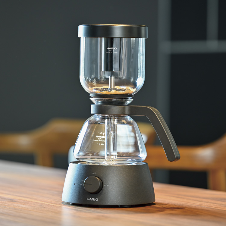 HARIO サイフォン コーヒーメーカー「Electric Coffee Syphon」［ECA-3-B］｜ハリオ 耐熱 ガラス 食器 器 保存容器  キッチン 日用品 キッチン用品 日本製 おしゃれ かわいい コンパクトサイズ コーヒー サイフォン式 電気式_BE97 / 茨城県古河市 |  セゾンのふるさと納税