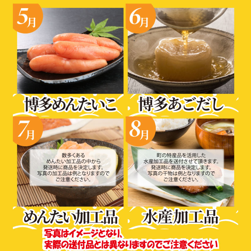 福岡県新宮町のふるさと納税 JB027.【人気】福岡・博多うまかもん旬定期便セット（毎月返礼品発送／１年間）