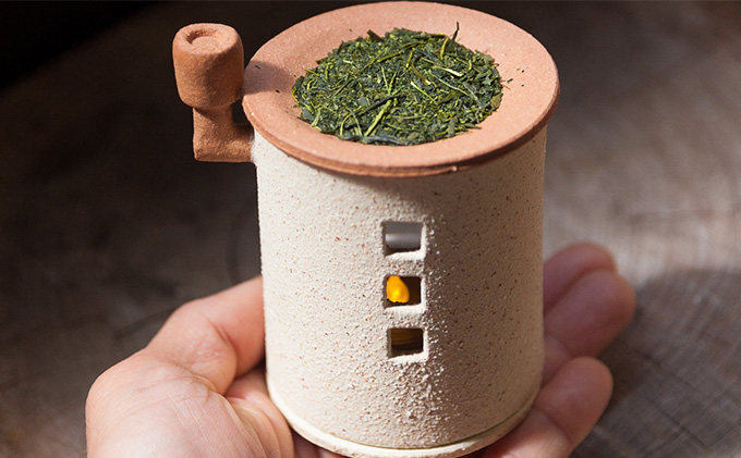京都府南山城村のふるさと納税 トロッピカル窯の癒しの茶香炉（えんとつ付き）