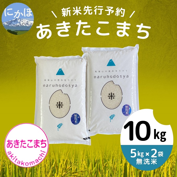 令和5年産新米予約】【無洗米】あきたこまち10kg（5kg×2）　秋田県にかほ市　セゾンのふるさと納税