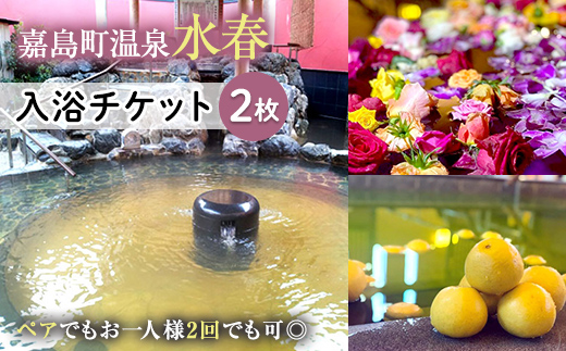 【熊本県嘉島町】FKK19-18A_入浴チケット(2枚) ペアでもおひとり様2回利用でもOK 熊本県 嘉島町