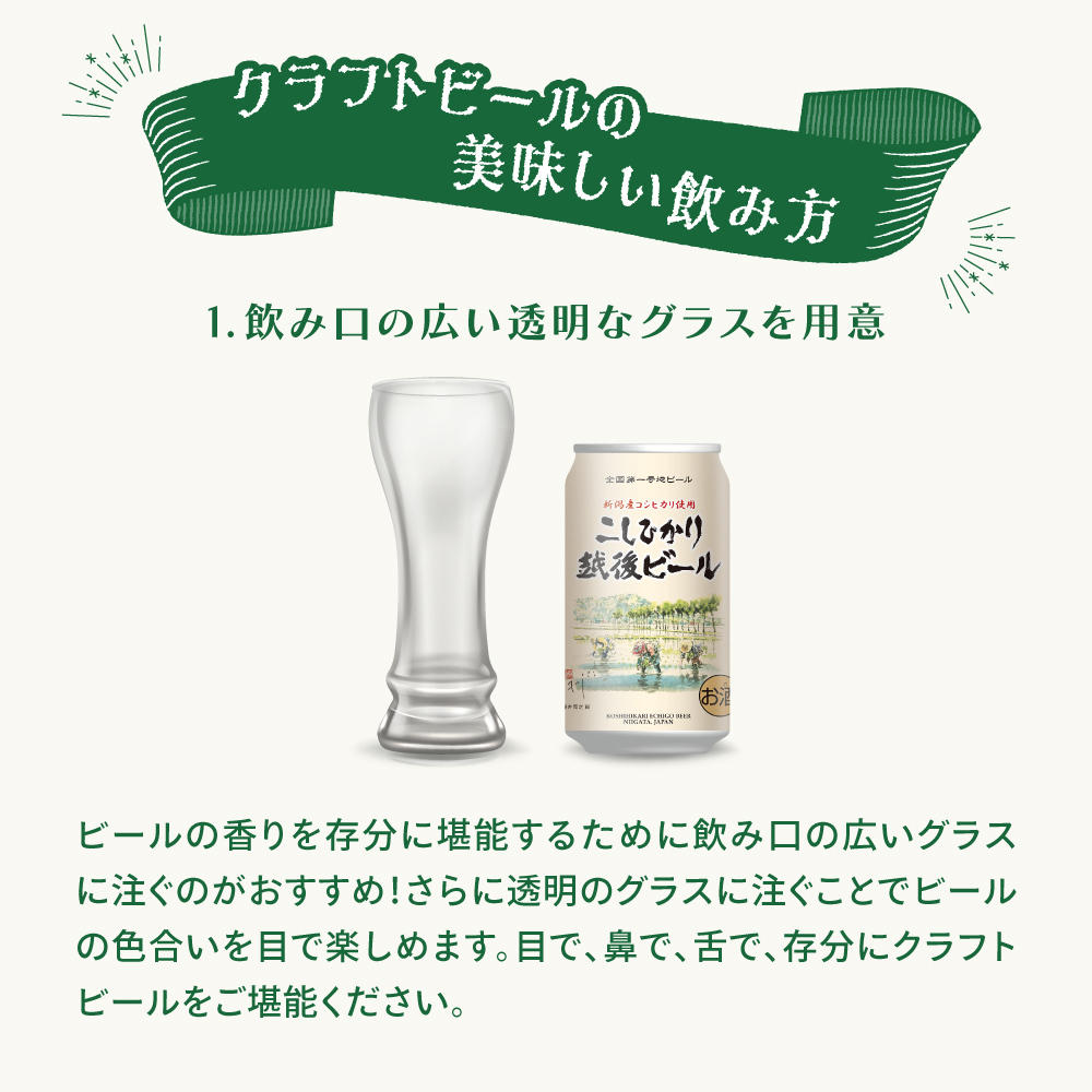 エチゴビール こしひかり越後ビール350ml缶×24本 地ビール ビール 全国