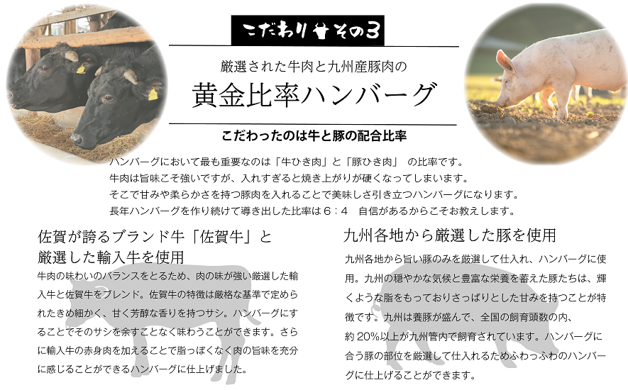 佐賀県みやき町のふるさと納税 FM043_【好評につき3～4カ月待ち】佐賀牛入り熟成ハンバーグ18個