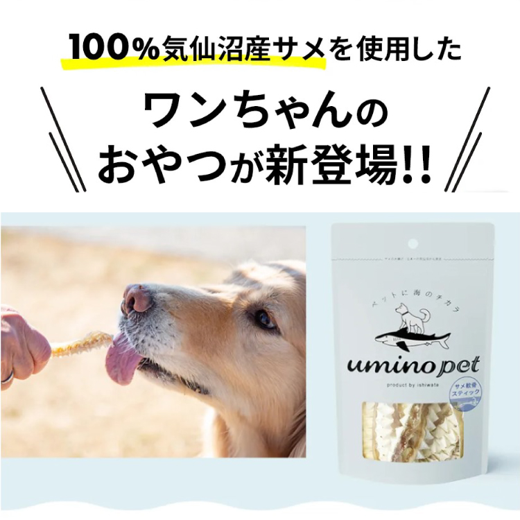 宮城県気仙沼市のふるさと納税 UMINO PET サメ軟骨スティック 40g×5個 / 石渡商店 / 宮城県 気仙沼市 [20562018] ペットフード ドッグフード 犬 いぬ 犬用 ペット おやつ オヤツ 国産 気仙沼産 サメ 鮫 軟骨