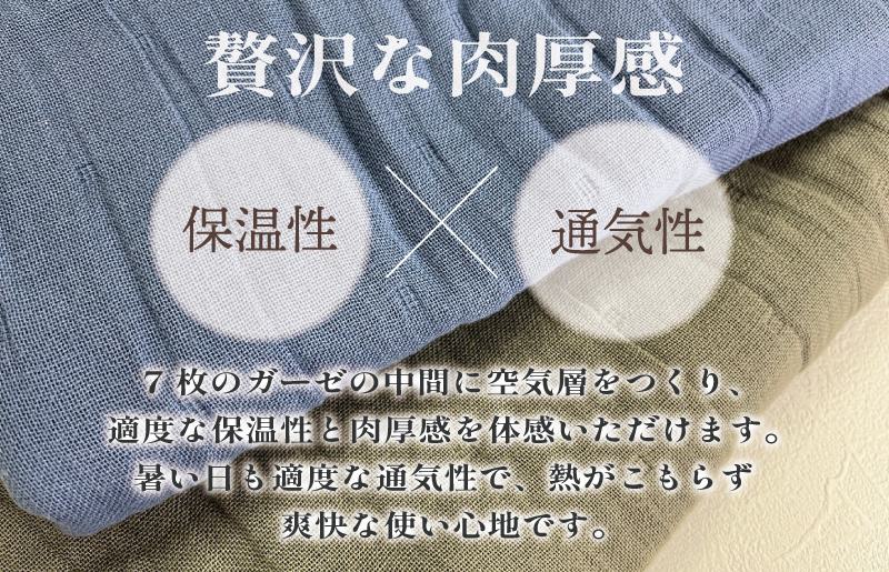 大阪府泉佐野市のふるさと納税 高級泉州タオル ラガマフィン 高級ガーゼケット ネイビー【国産 日用品 上質 タオル 国内製造】 099H2466