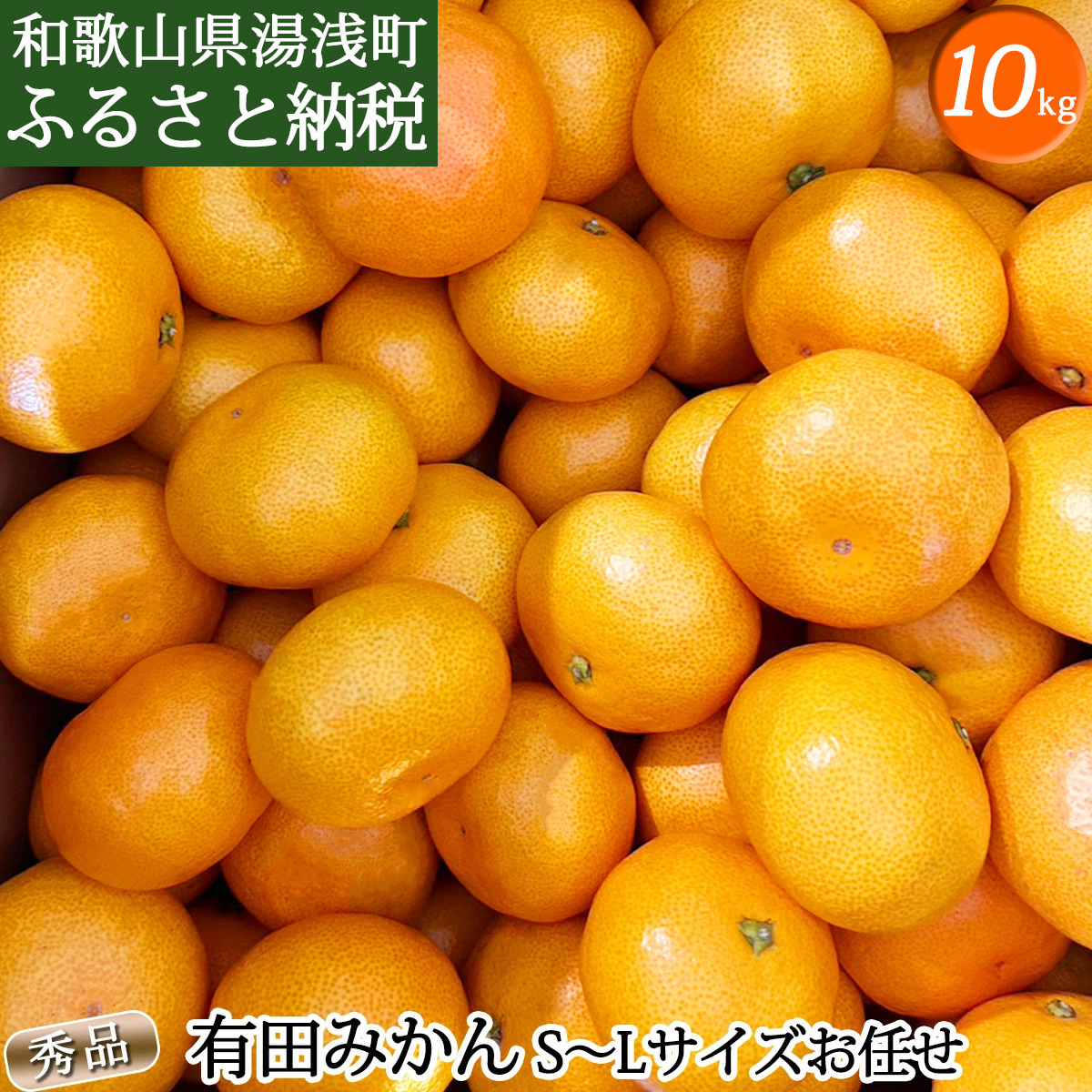 和歌山県産　約10キロ　有田みかん　Lサイズ　秀品　果物