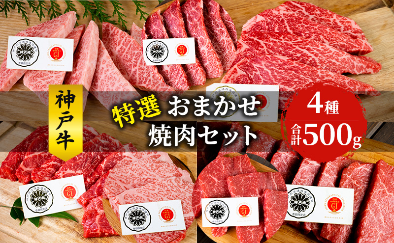 神戸牛 特選 おまかせ 焼肉セット 500g 牛 牛肉 お肉 肉 和牛 黒毛和牛
