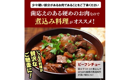 北海道石狩市のふるさと納税 760004 黒毛和牛カレー・シチュー サイコロカット（煮込み用）500g