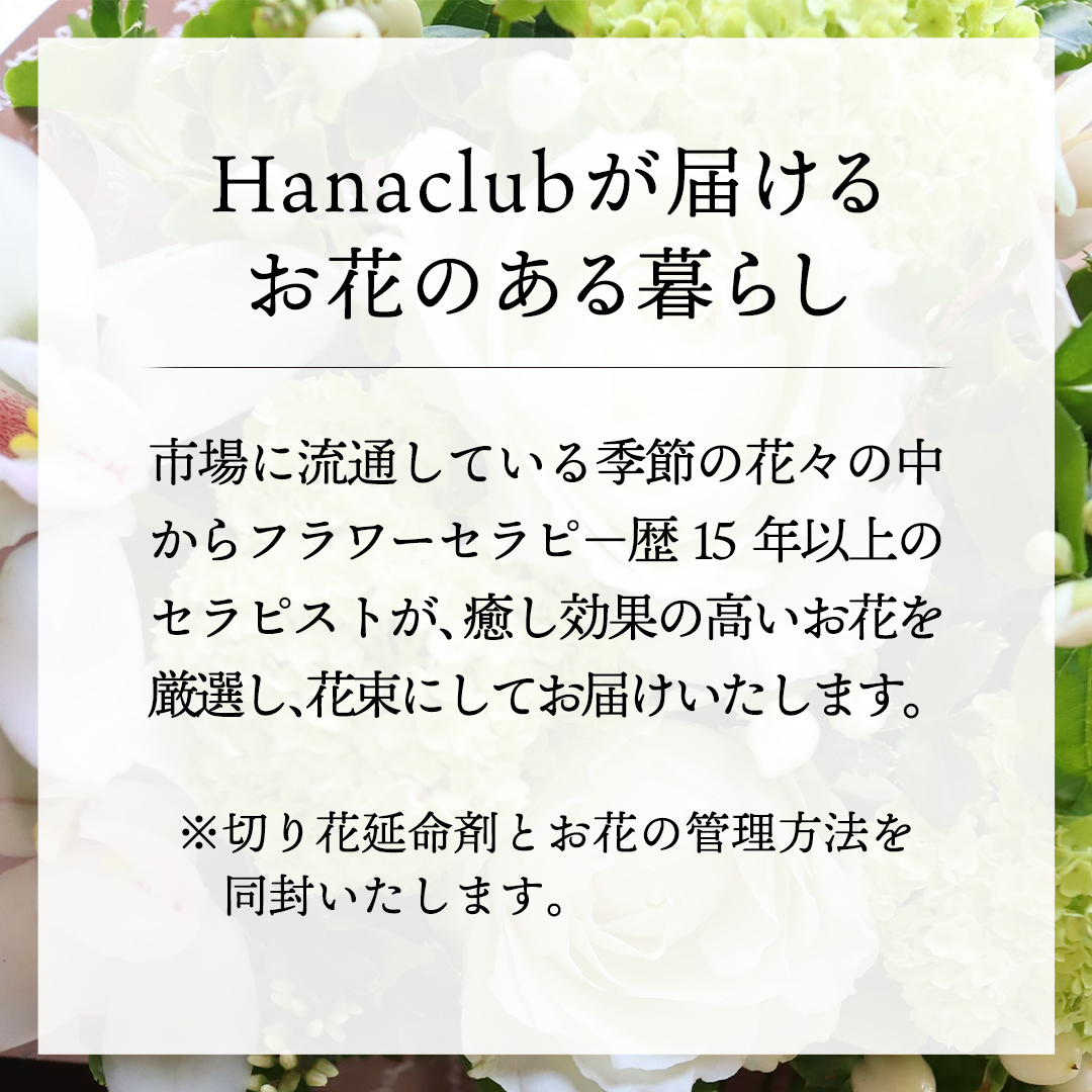 癒し の フラワー セラピー ブーケ Lサイズ お花 花 はな リラックス リフレッシュ ストレス [CT114ci]|Hanaclub