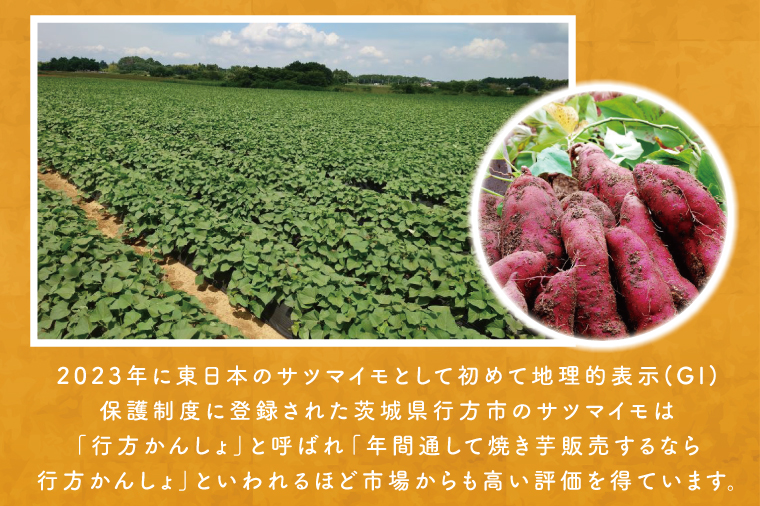 EY-7　セゾンの　茨城県行方市　【３ヶ月定期便】茨城県行方市産熟成紅はるかの冷凍焼き芋約1.2キロ！おまけ付‼合計約1.3キロ!!!　ふるさと納税