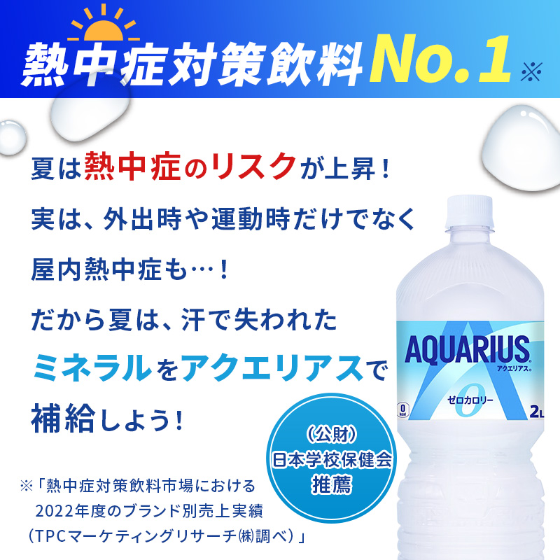 アクエリアスゼロ 2L 12本 セット ペットボトル 広島 三原 コカ