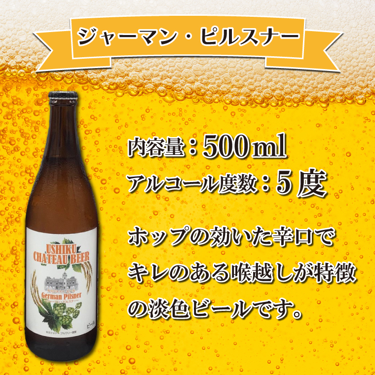 茨城県行方市のふるさと納税 FI-1 牛久シャトービール3種類6本セット（茨城県共通返礼品 牛久市） 地ビール クラフトビール お酒 飲み比べ 詰め合わせ セット お土産 お祝い 贈り物 ギフト 贈答 記念日 国産 茨城