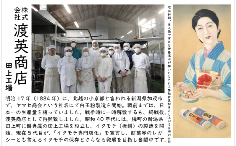 新潟県田上町のふるさと納税 粗つき玄米餅（イタモチ）3枚セット　創業明治17年　渡英商店　謹製 加工食品 お米 食感 健康 お餅 お鍋 便利 香ばしさ 焼く お醤油 砂糖醤油 きな粉 のり 磯辺焼き 汁物 革新的 リピーター ツブツブ食感