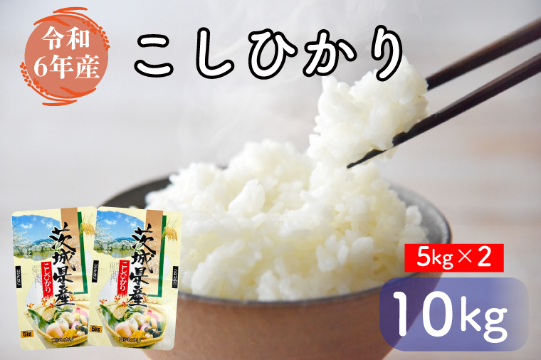 茨城県行方市のふるさと納税 FG-8　お米好き必見！ ７日以内に発送！！【令和６年産】茨城県の恵み こしひかり10kg（5kg×2袋） ～茨城県自慢のこしひかり～　茨城県 行方市 新鮮 おいしい お米  送料無料 白米 精米 国産 ごはん ご飯 白飯 ゴハン ごはんのおとも