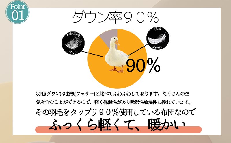 奈良県王寺町のふるさと納税 【５色展開】洗える羽毛合い掛け布団シングルダウン90％350dp北欧デザイン羽毛1.2kg洗濯可羽毛布団