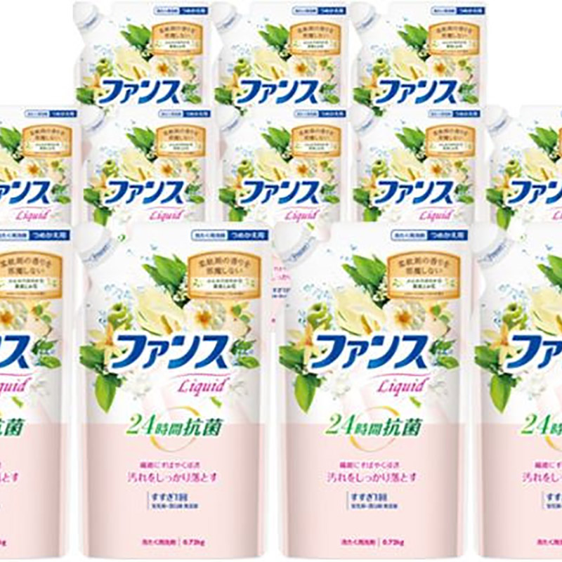 群馬県板倉町のふるさと納税 ファンスリキッド 液体 洗たく用洗剤 詰替用 (0.72kg) ×12個入り ファンスリキッド 液体 衣料洗剤 洗剤 詰替用 洗濯