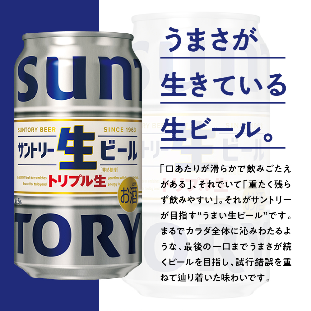 群馬県千代田町のふるさと納税 サントリー 生ビール トリプル生 350ml×24本 群馬県 千代田町