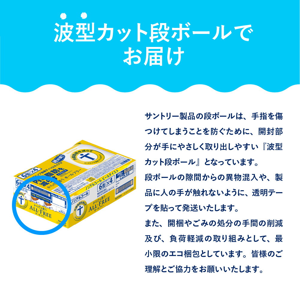 群馬県千代田町のふるさと納税 【2箱セット】ノンアルコール サントリー からだを想う オールフリー (機能性表示食品) 350ml×24本(2箱)