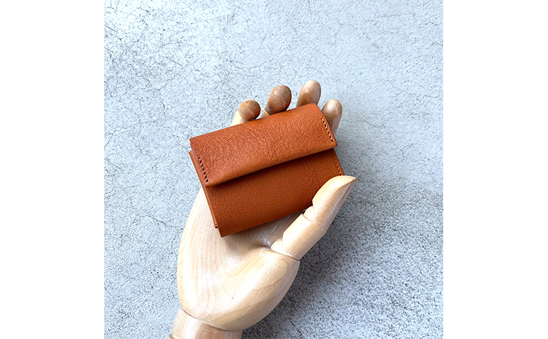 ヌメ革 フル栃木レザー サドルレザー コンパクトウォレット 三