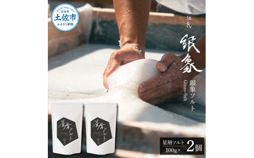 銀象ソルト Ginzo-Salt 星屑ソルト 100g×２個セット 合計200g 塩 しお 調味料 天日塩 完全天日塩 国産 高知県産 ソルト ミネラル 健康 料理 調理 お塩 塩 美味しい 天然