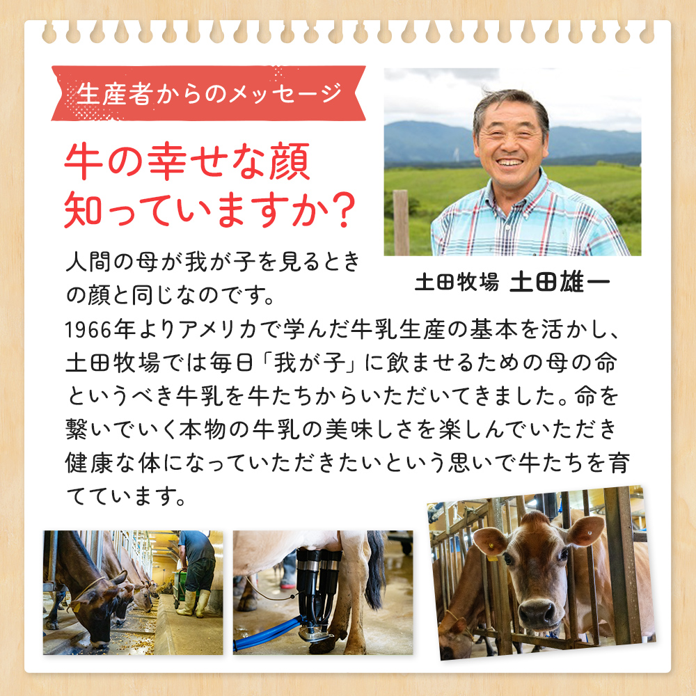 秋田県にかほ市のふるさと納税 土田牧場 幸せのミルク（ジャージー 牛乳）900ml 1本