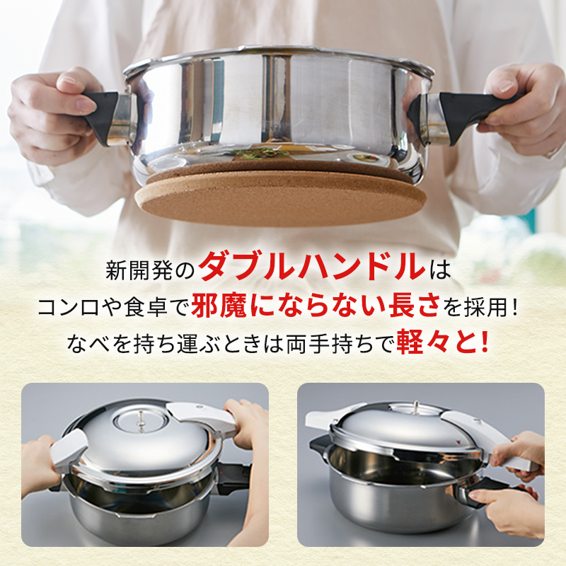 ゼロ活力なべ(M)」IH・ガス対応 日本製 3L 3リットル時短