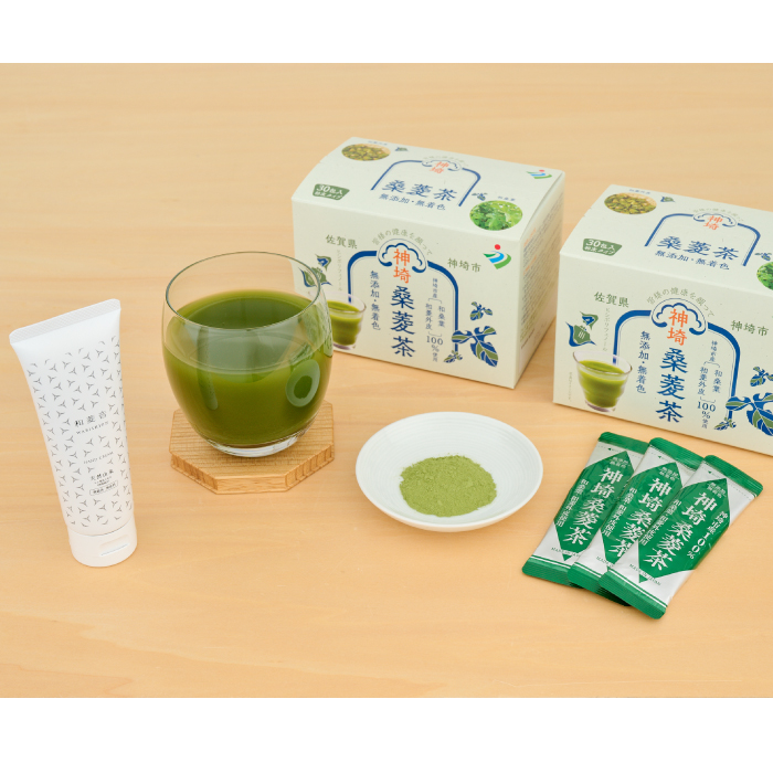 神埼の特産品 和菱 2点セット】神埼桑菱茶（3g×30包）×2箱 & 和菱ハンドクリーム1本(H066121) / 佐賀県神埼市 |  セゾンのふるさと納税