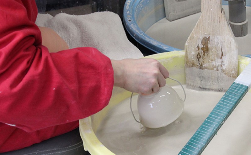 山口県萩市のふるさと納税 萩焼 マグカップ つぼみ桜 手作り 陶器